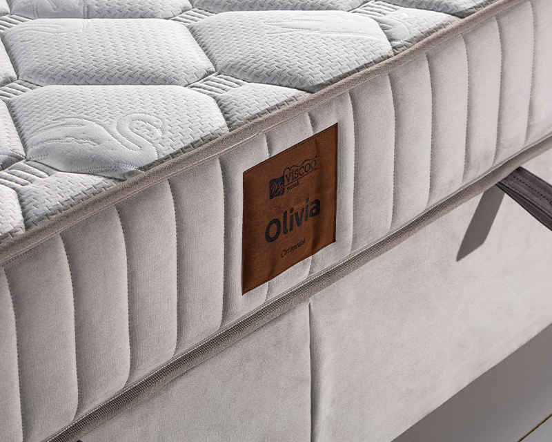 Olivia boxspring ágy 140x200 bézs