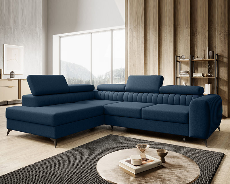 Azzuro sarokgarnitúra jobbos s. kék