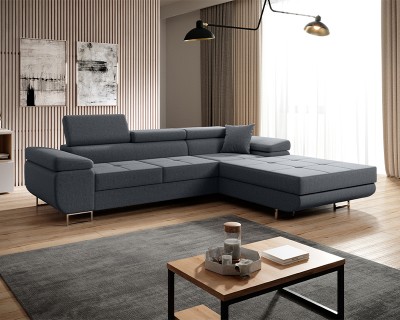 Alonzo sarokgarnitúra balos antracit