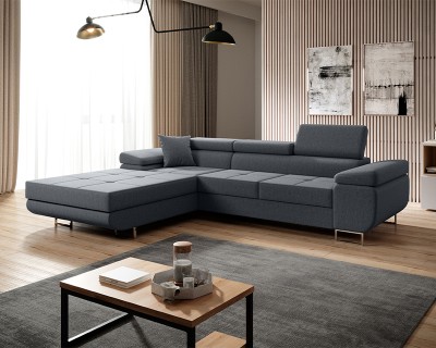 Alonzo sarokgarnitúra jobbos antracit