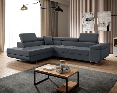 Mauro sarokgarnitúra jobbos antracit