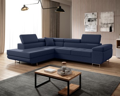 Mauro sarokgarnitúra jobbos kék