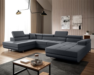 Mauro "U" sarokgarnitúra jobbos antracit