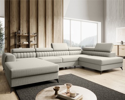 Azzuro U sarokgarnitúra balos cream