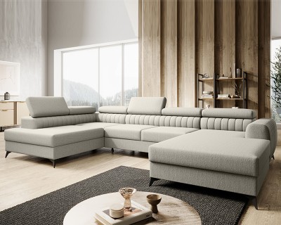 Azzuro U sarokgarnitúra jobbos cream